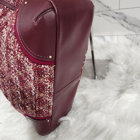 💜🔹️ Coach🔹️ Purple Poppy Tweed Quilted Boucle Blaire Crossbody Tote Bag - Picture 9 of 14